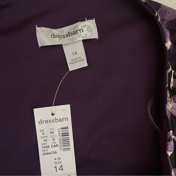 Dress Barn Shift Midi Dress with Cap Sleeves - size 14 - Picture 7 of 9